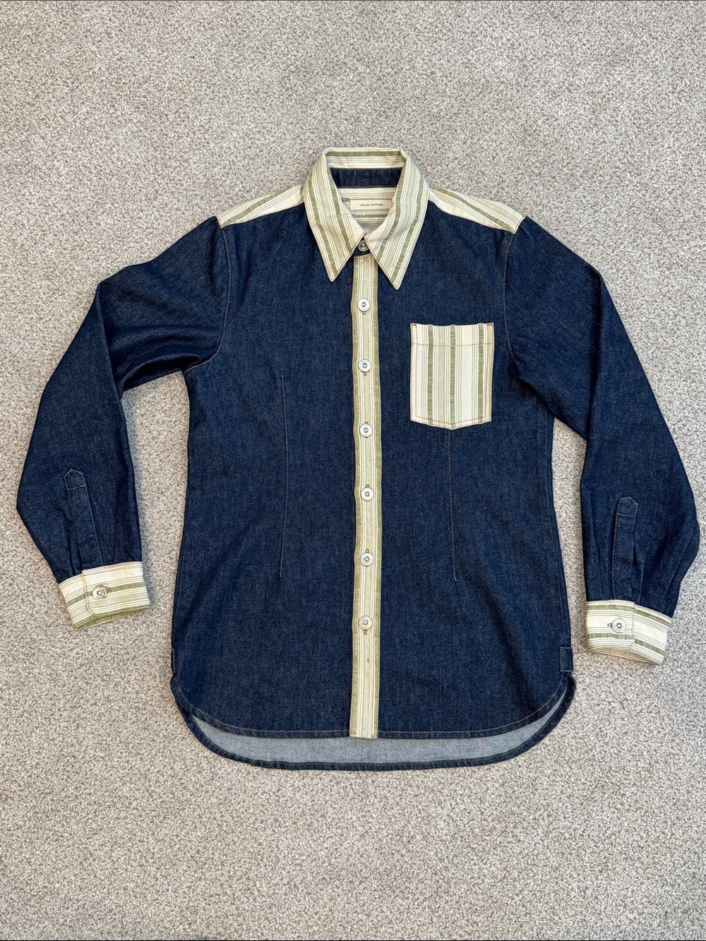 Wales Bonner - Miles Denim Button-Down (Medium)